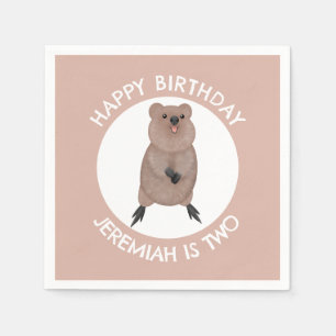 Serviette En Papier Joyeux petit quokka personnalisées dessin animé an