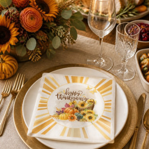 Serviette En Papier Joyeux Thanksgiving