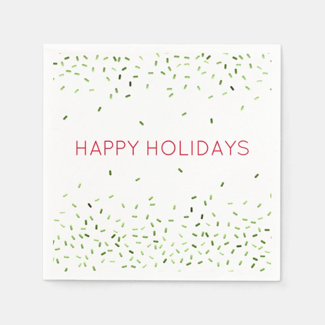 Serviette En Papier JOYEUX VACANCES Bonbons Sprinkles Joyeux Noël Fun (Devant)