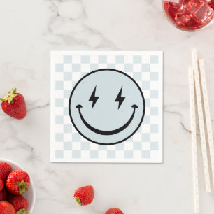 Serviette En Papier Joyeux visage Super bleu garçon Anniversaire