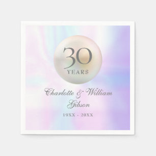 Serviette En Papier Jubilé de perle de 30 ans de mariage