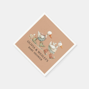Serviette En Papier Jumeaux Silly Goose Bébé Baby Shower