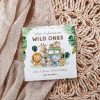Jumeaux Wild One 1er Anniversaire Animaux de Safar
