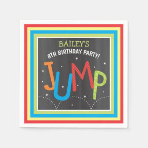 Serviette En Papier Jump Anniversaire Trampoline Bounce House