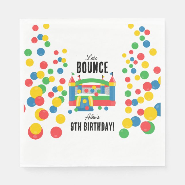 Serviette En Papier Jumping Bouncy Castle Kids Bounce Anniversaire (Devant)