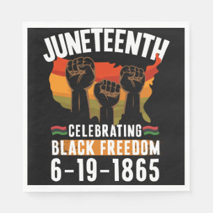 Serviette En Papier Juneteenth célébrant la liberté noire 186 Africain