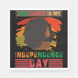Serviette En Papier Juneteenth est mon jour de l'indépendance Femmes n