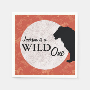 Serviette En Papier Jungle Africain Safari Lion Wild One