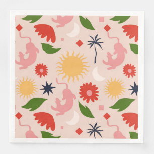 Serviette En Papier Jungle céleste