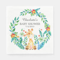 Jungle Giraffe Baby shower papier serviettes