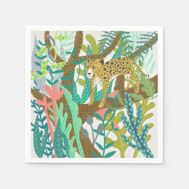 Serviette En Papier Jungle Roar - Cheetah (Devant)