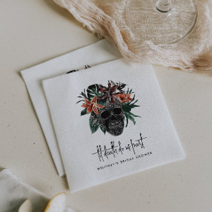 Serviette En Papier Jusqu'à ce que la mort nous sépare Crâne Halloween