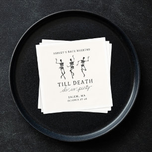 Serviette En Papier Jusqu'à ce que la mort nous sépare, week-end d'ent