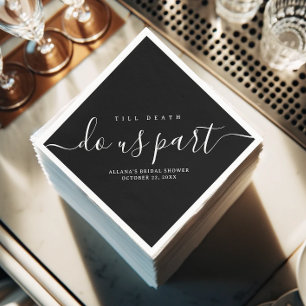 Serviette En Papier Jusqu'à la mort Faisons-nous partie Noir et Blanc