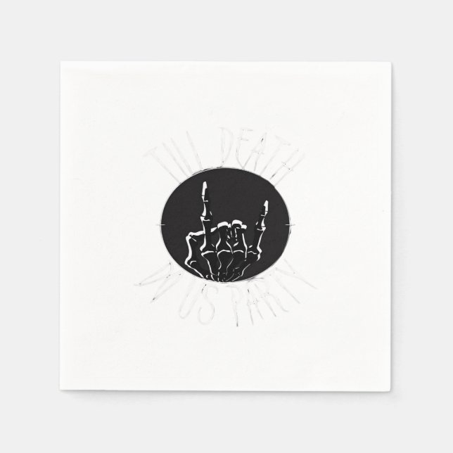 Serviette En Papier Jusqu'à la mort Fêtons-nous classique (Devant)