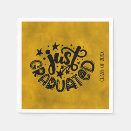 Serviette En Papier Juste diplômés - Jaune