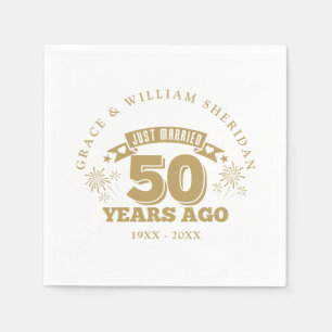Serviette En Papier Juste marié 50ème anniversaire de Mariage