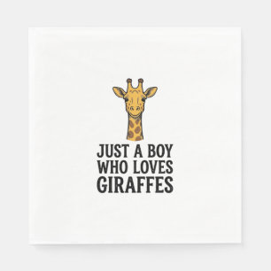 Serviette En Papier Juste un garçon qui aime les girafes T-shirt giraf