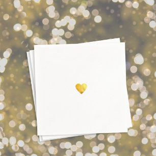 Serviette En Papier Juste un petit cœur d'or d'amour