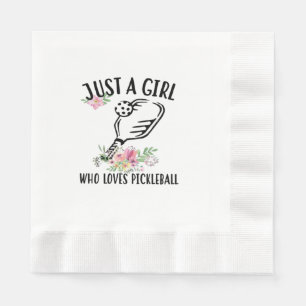 Serviette En Papier Juste une fille qui adore Pickleball