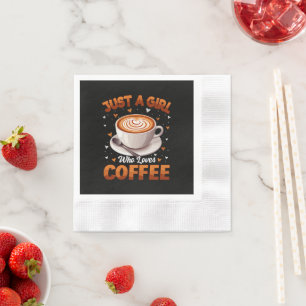 Serviette En Papier Juste Une Fille Qui Aime Le Café