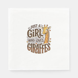 Serviette En Papier Juste une fille qui aime les girafes T-Shirt vinta