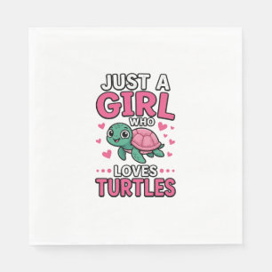 Serviette En Papier Juste une fille qui aime les tortues Vecteur de to