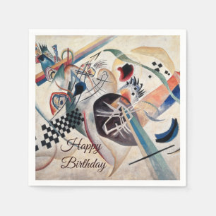 Serviette En Papier Kandinsky Art Abstrait Joyeux Anniversaire