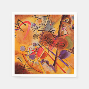 Serviette En Papier Kandinsky Brown jaune bleu rouge