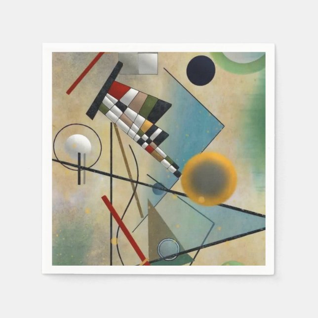 Serviette En Papier Kandinsky Composition Peinture Abstraite (Devant)