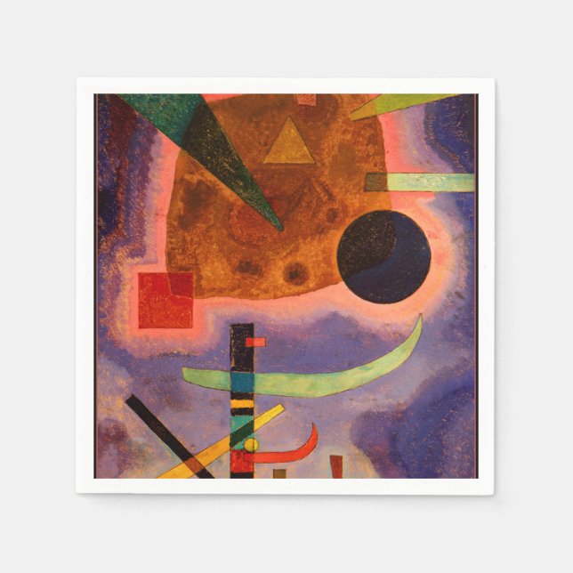 Serviette En Papier Kandinsky - Drei Elemente, art abstrait (Devant)
