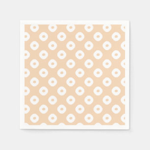 Serviette En Papier "Kanoko" Fawn Spot Motif Blanc