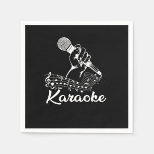 Serviette En Papier Karaoke Mic Music Notes Microphone Singing Cadeau