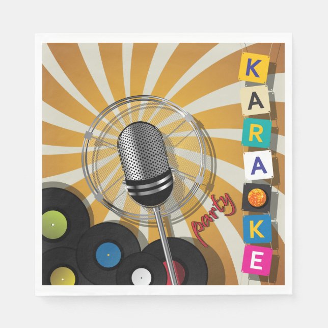 Serviette En Papier Karaoke Party chanter des serviettes (Devant)