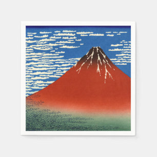 Serviette En Papier Katsushika Hokusai - Vent Fin, Matin Clair