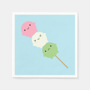 Serviette En Papier Kawaii Mochi Dango