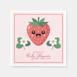 Serviette En Papier Kawaii Strawberry Baby Shower