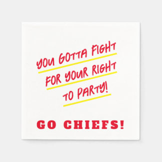 Serviette En Papier KC Chiefs Cocktail Napkins
