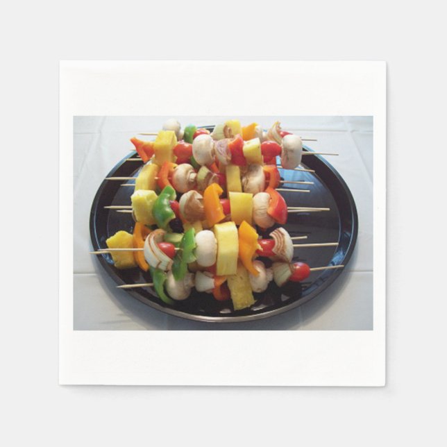 Serviette En Papier Kebobs Cocktail Napkins (Devant)