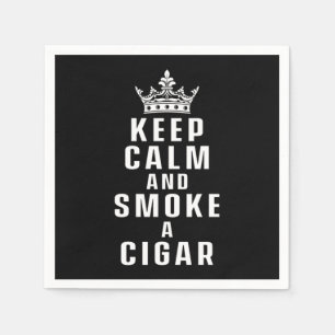 Serviette En Papier Keep Calm Smoke Cigar Smoker Humidor