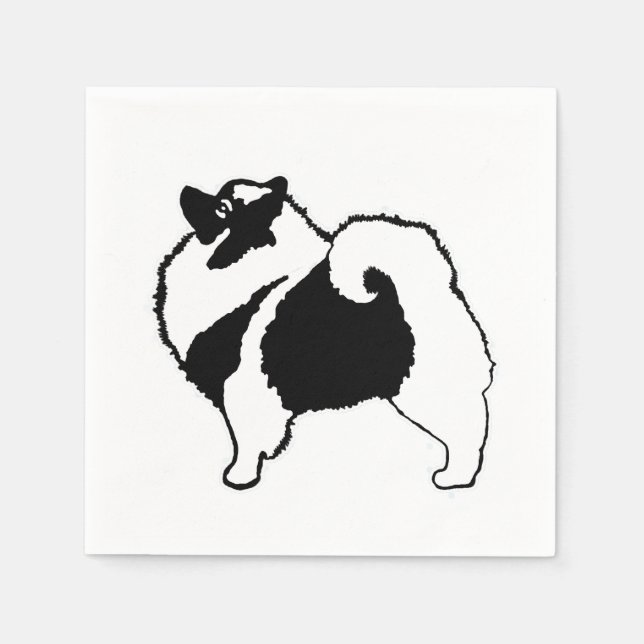 Serviette En Papier Keeshond Graphics - Cute Original Chig Art (Devant)