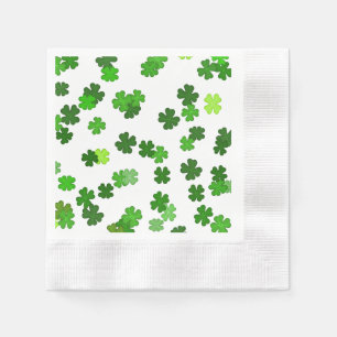 Serviette En Papier Kelly green "Shamrocks en train de tomber"