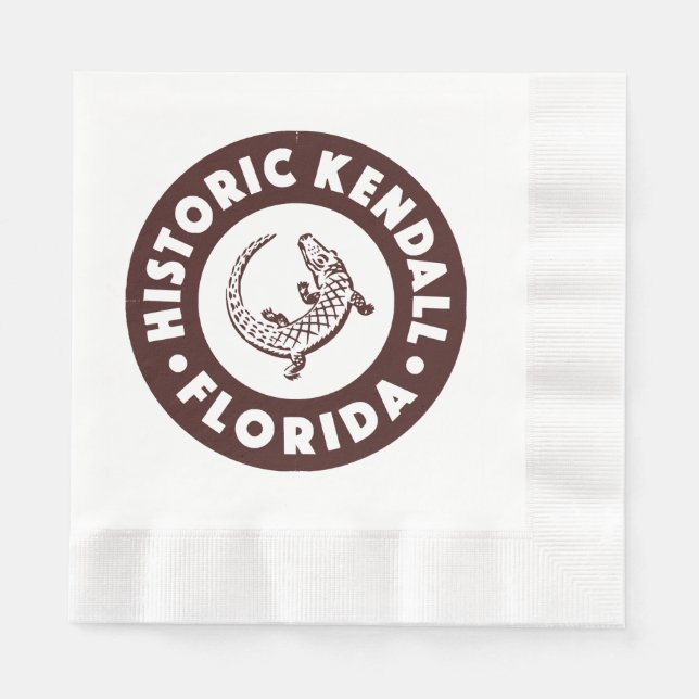 Serviette En Papier Kendall Florida Circle - Brown (Devant)