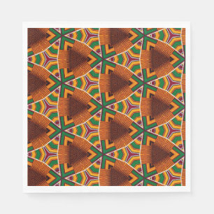 Serviette En Papier Kente Géométriques Kwanzaa Afrocentrique