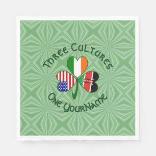 Serviette En Papier Kenya Irlande États-Unis Trèfle Drapeau Personnali