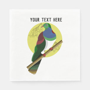 Serviette En Papier KERURU Wood pigeon NZ BIRD