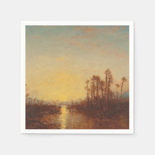 Serviette En Papier Khartoum, Coucher De Soleil - Félix Ziem