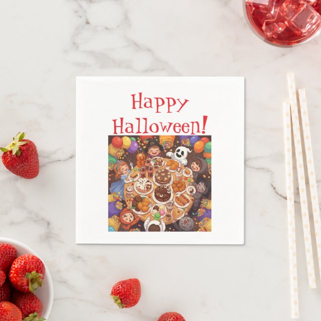 Serviette En Papier Kid's Halloween Party (En situation)