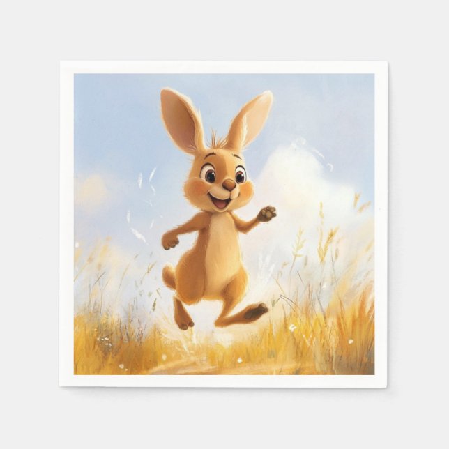 Serviette En Papier Kiki le lapin (Devant)