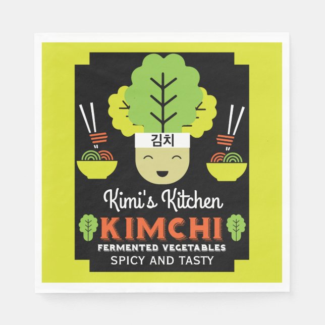 Serviette En Papier Kimchi Cuisine Maison Nourriture Fabriquée (Devant)